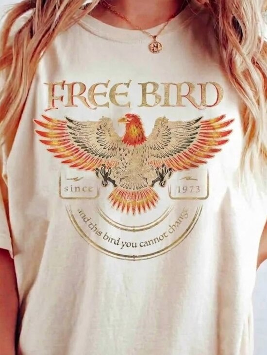 Free Bird Shirt, Old School Band T-shirt, Retro Music Shirt, Rock Band Tee - Picture 2 of 4
